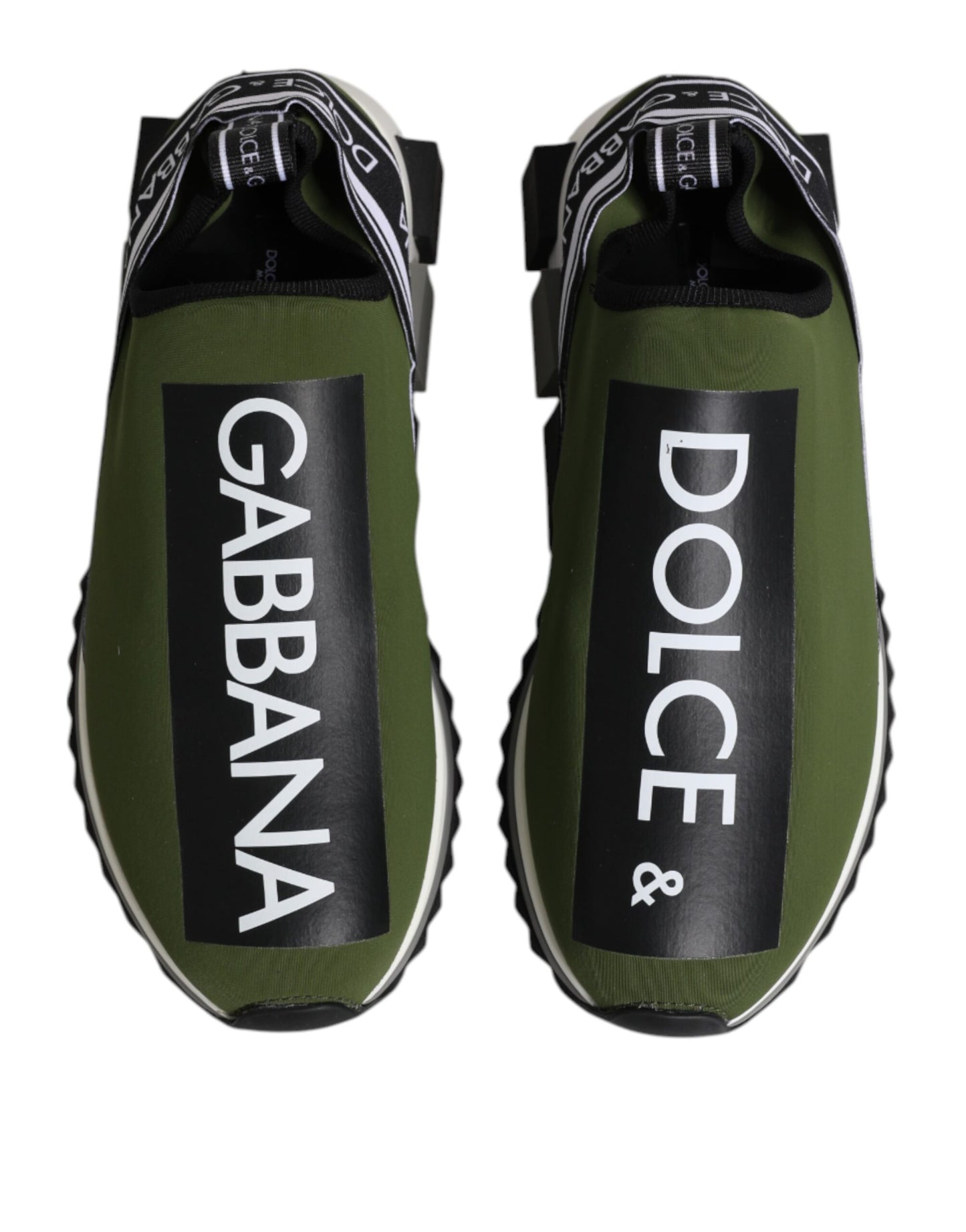 Dolce & Gabbana Green Black Slip On Sorrento Sneakers