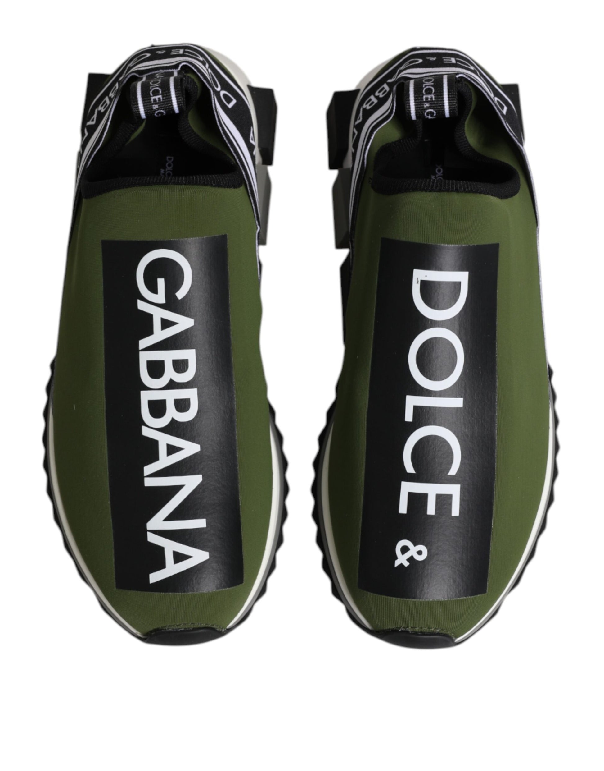 Dolce & Gabbana Green Black Slip On Sorrento Sneakers