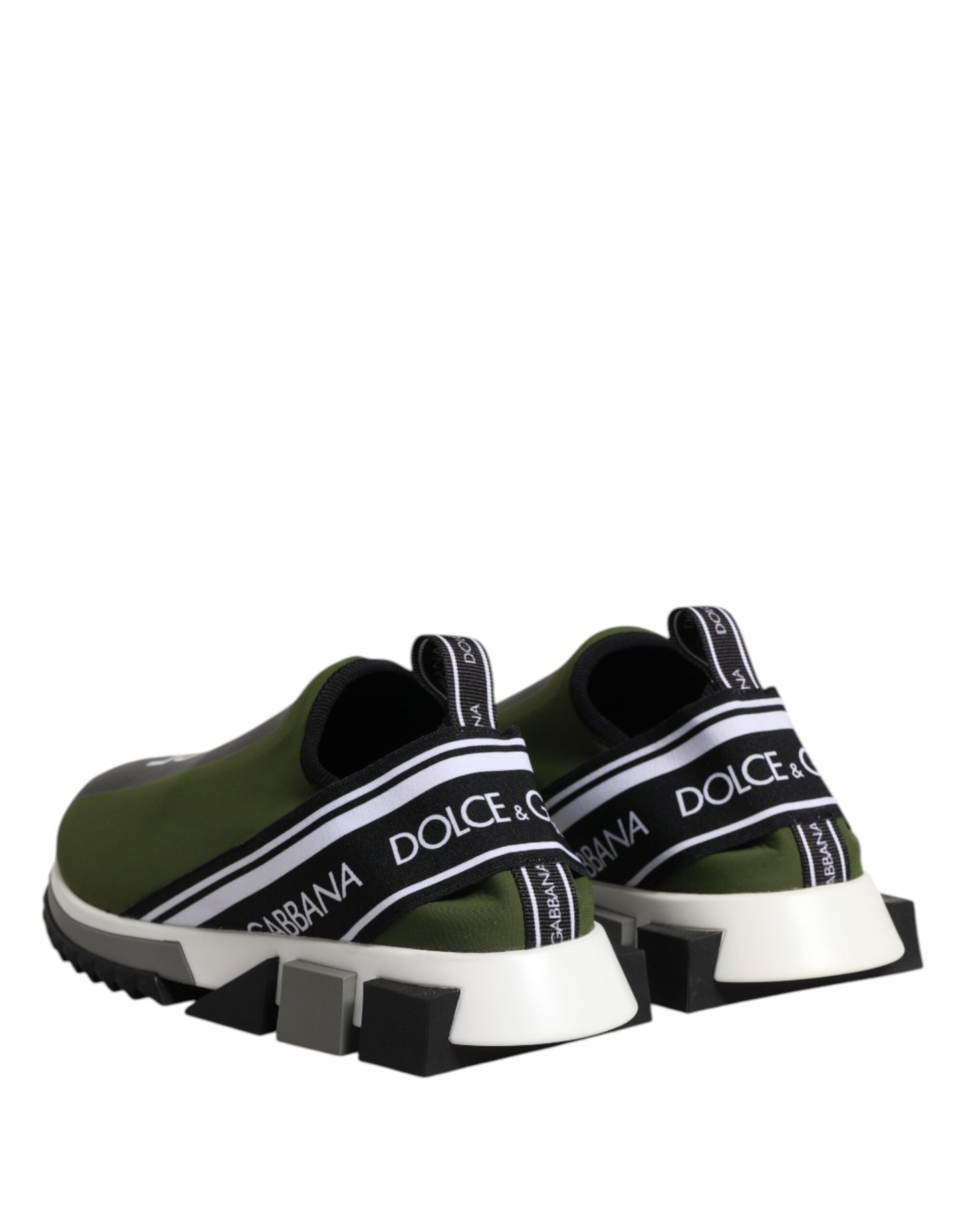 Dolce & Gabbana Green Black Slip On Sorrento Sneakers