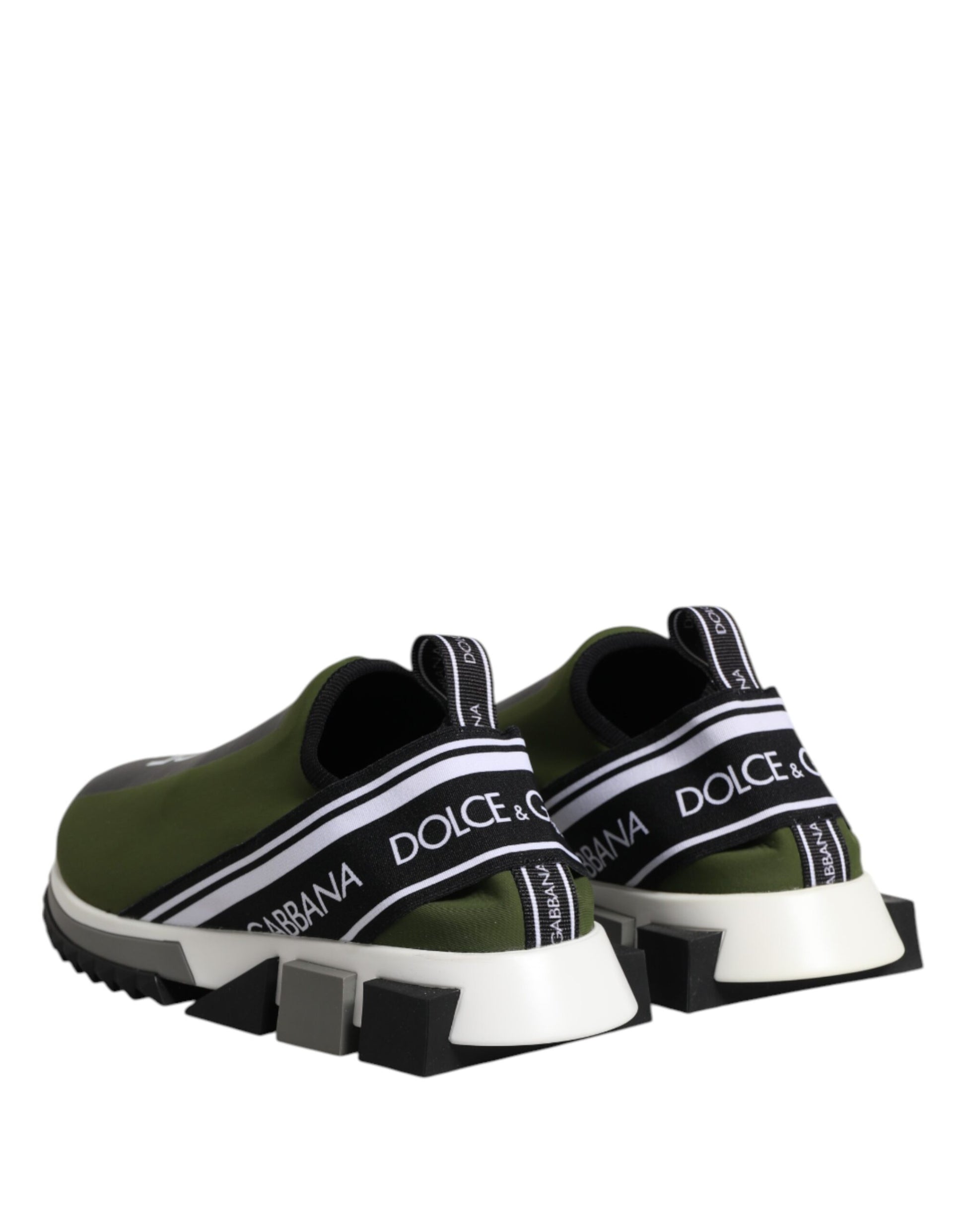 Dolce & Gabbana Green Black Slip On Sorrento Sneakers