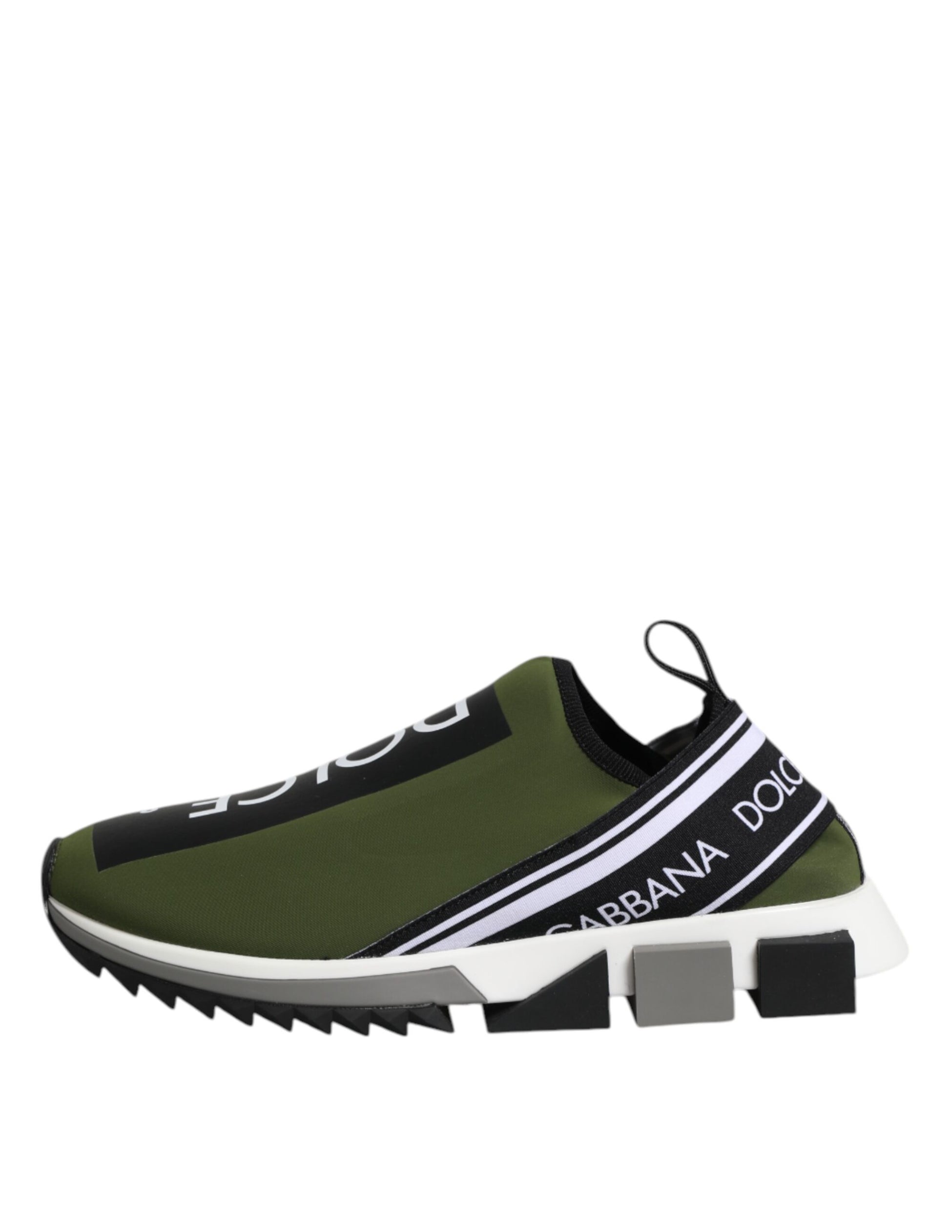 Dolce & Gabbana Green Black Slip On Sorrento Sneakers