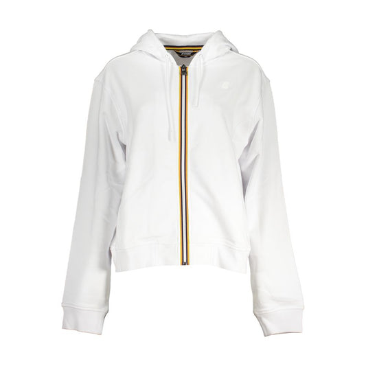 K-WAY White Cotton Long Sleeved Hooded Sweatshirt