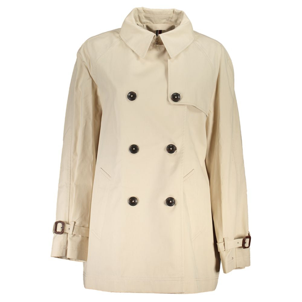 Tommy Hilfiger Beige Cotton Trench Coat