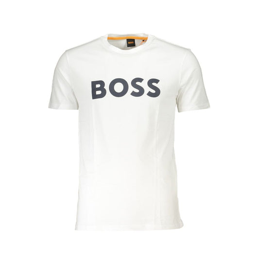 Hugo Boss White Cotton T-Shirt - Modern Essential