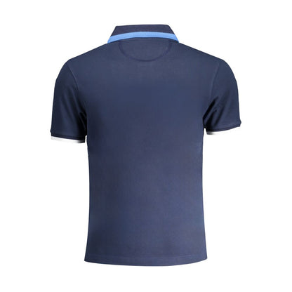 La Martina Blue Cotton Polo Shirt - Timeless Sporting Elegance