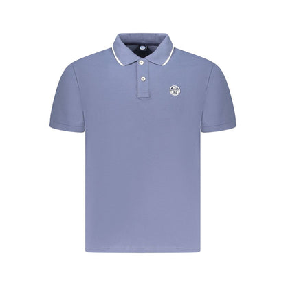 North Sails Blue Cotton Men Polo Shirt - Nautical Elegance