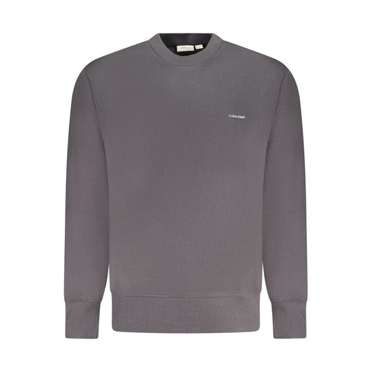Calvin Klein Black Cotton Sweater - Long Sleeve Crew Neck