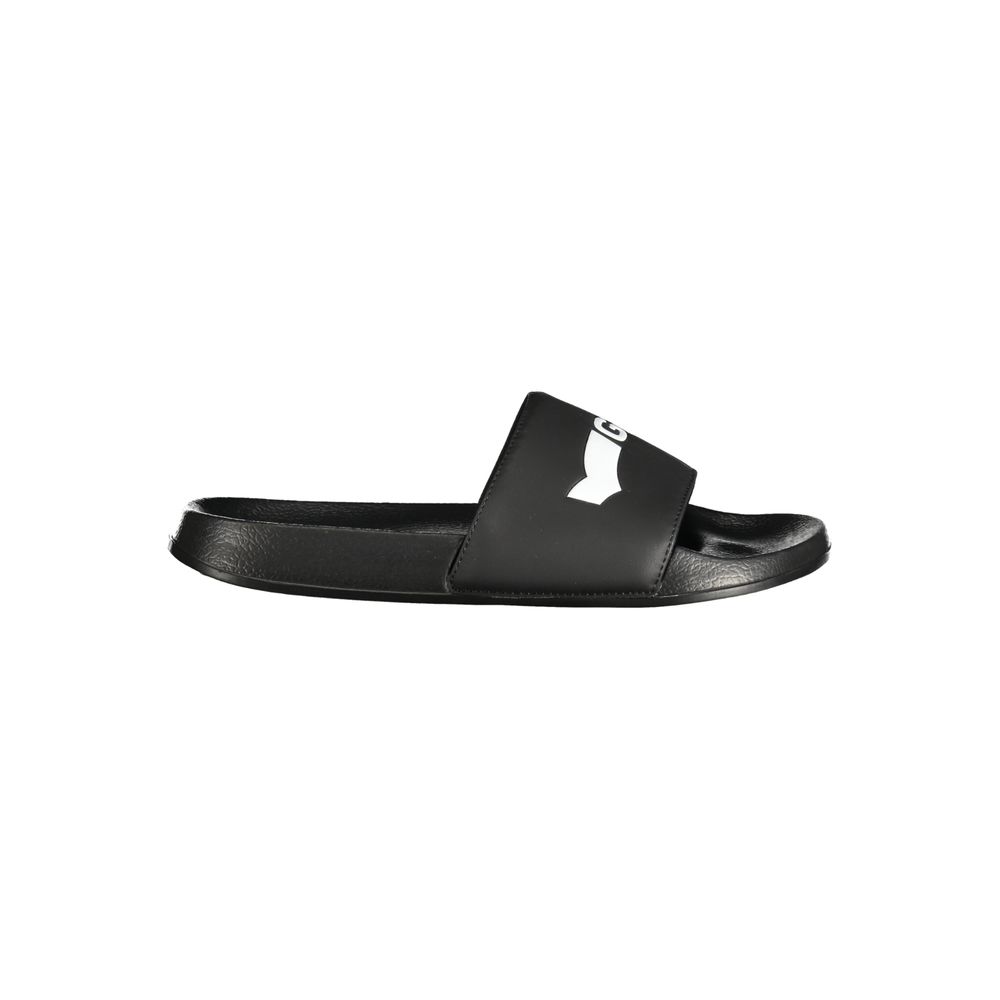 GAS Black Polyester Men Sandal