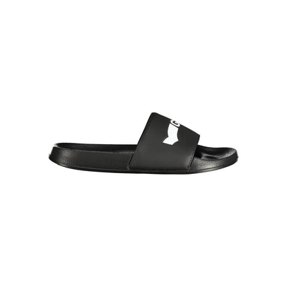 GAS Black Polyester Men Sandal