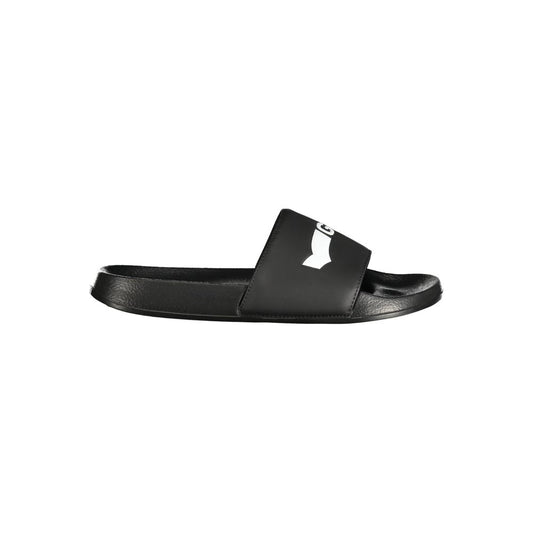 GAS Black Polyester Men Sandal