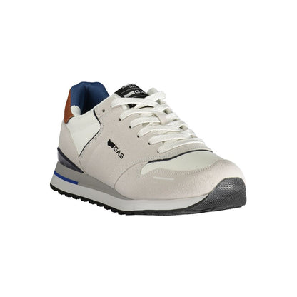 Gas White Polyester Men Sneaker - ALBA MIX