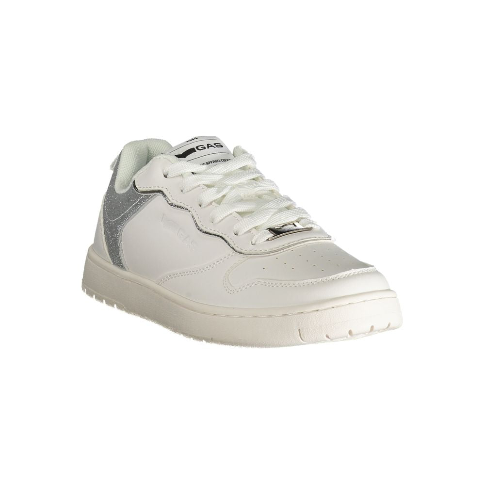 Gas White Polyester Women Sneaker - Ambra Mix