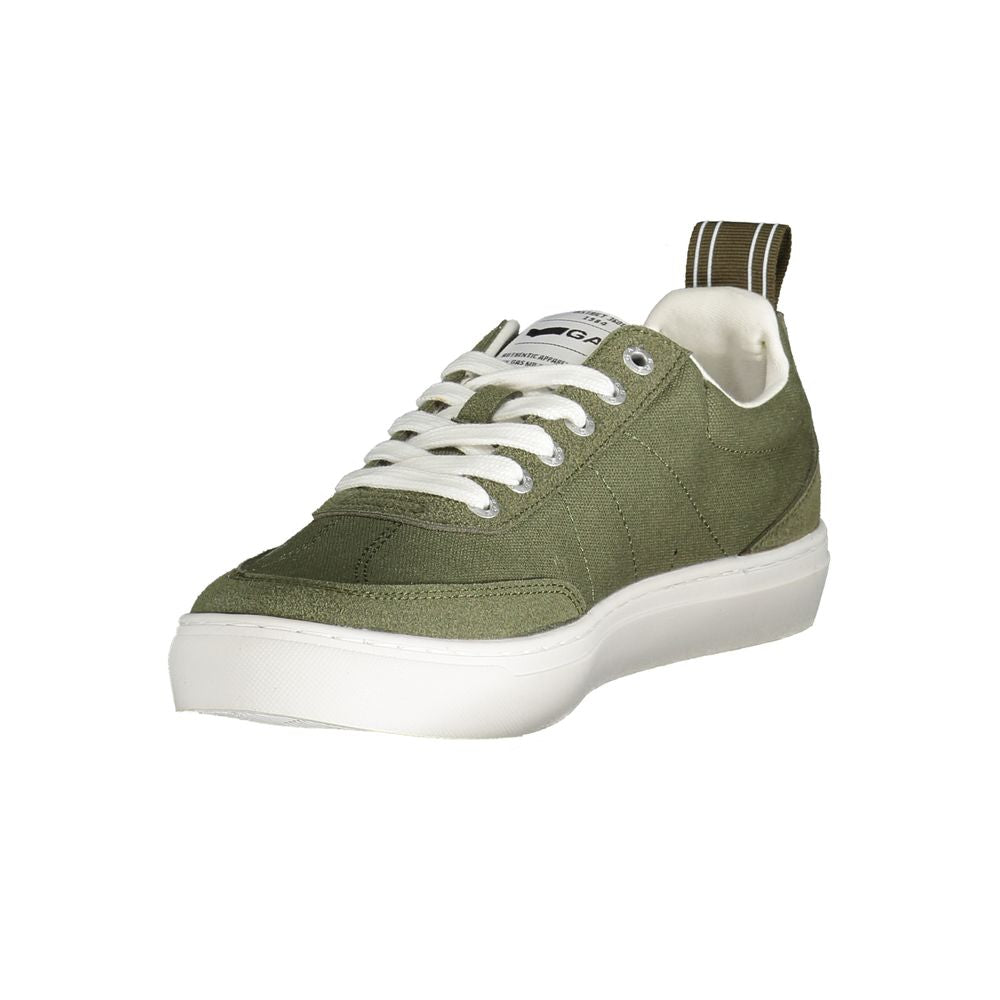 Gas Green Polyester Mens Sneaker - Hancock Low Mix