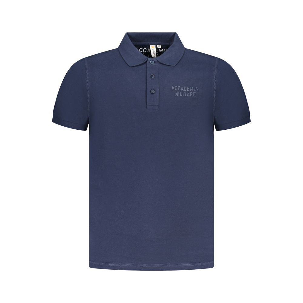 Accademia Militare Blue Cotton Polo Shirt - A Stylish Military-Inspired Essential