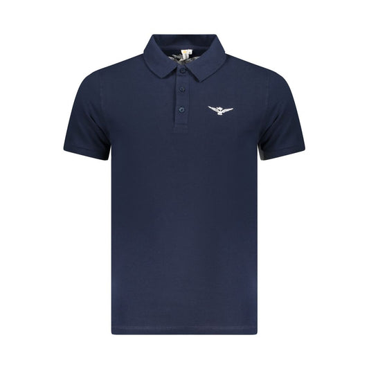 Accademia Militare Blue Cotton Polo Shirt - Elevate Your Wardrobe