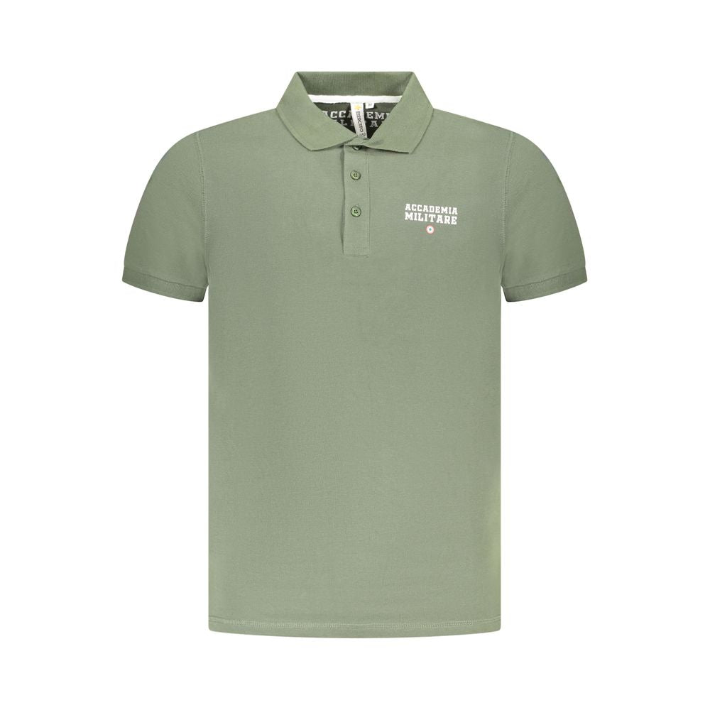 Accademia Militare Green Cotton Polo Shirt