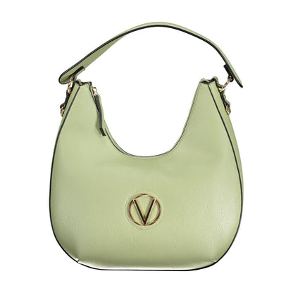 Mario Valentino Green Faux Leather Handbag with Elegant Logo