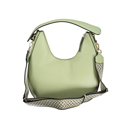 Mario Valentino Green Faux Leather Handbag with Elegant Logo