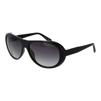 Guess Men’s Sunglasses – Black Aviator Frame with Grey Gradient Lenses, 62mm