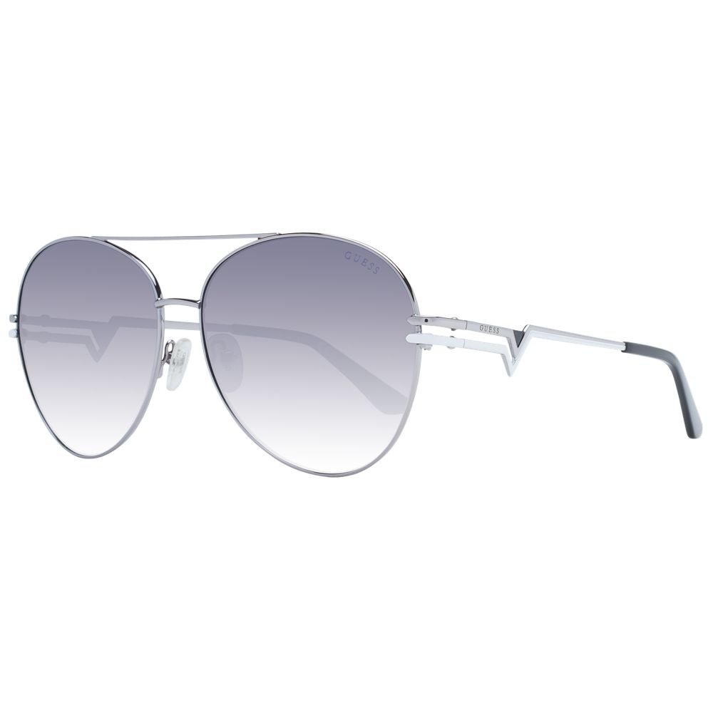 Guess Women's Gunmetal Aviator Sunglasses with Blue Gradient Lenses, 64mm