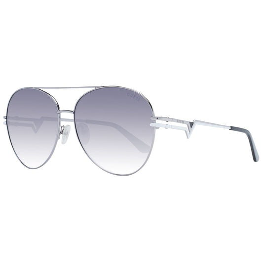 Guess Women's Gunmetal Aviator Sunglasses with Blue Gradient Lenses, 64mm