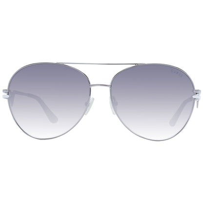 Guess Women's Gunmetal Aviator Sunglasses with Blue Gradient Lenses, 64mm
