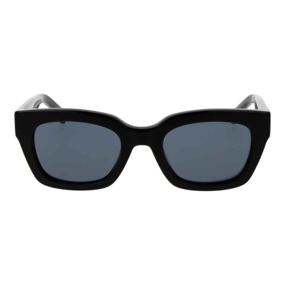 Tommy Hilfiger Women's Black Oval Sunglasses with Grey Lenses