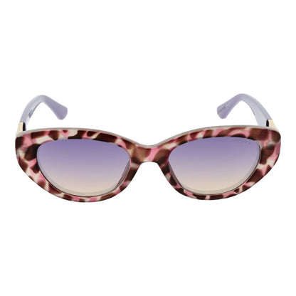 Guess Women’s Sunglasses – Purple Full-Rim Frame with Mirrored Gradient Lenses, 51mm
