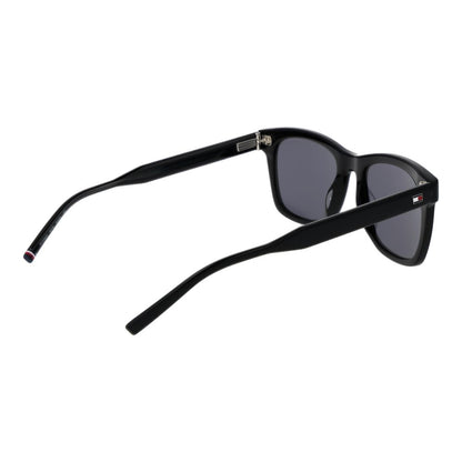 Tommy Hilfiger Men's Sunglasses – Black Full-Rim Frame with Grey Lenses