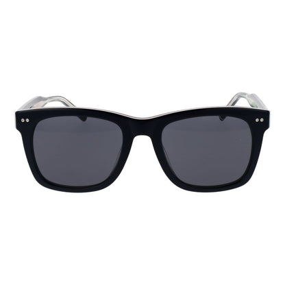 Tommy Hilfiger Men's Sunglasses – Blue Full-Rim Frame with Grey Lenses, 52mm