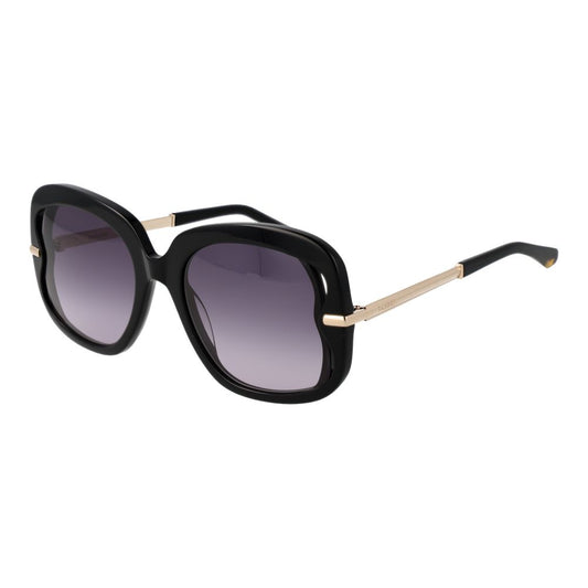 Sandro Women’s Sunglasses – Black Butterfly Frame with Purple Gradient Lenses, 53mm