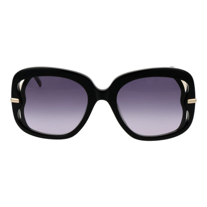 Sandro Women’s Sunglasses – Black Butterfly Frame with Purple Gradient Lenses, 53mm