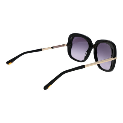 Sandro Women’s Sunglasses – Black Butterfly Frame with Purple Gradient Lenses, 53mm