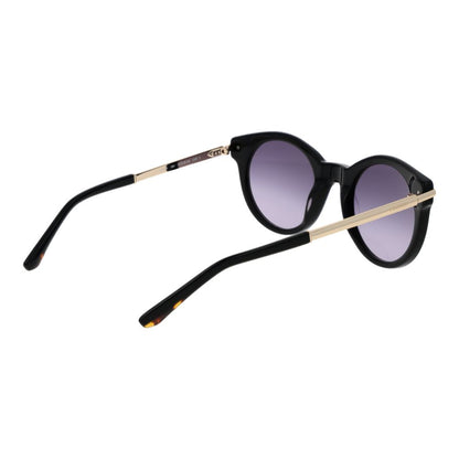 Sandro Women’s Sunglasses – Black Round Frame with Purple Gradient Lenses, 51mm