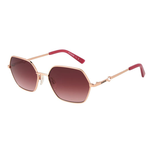 Love Moschino Women’s Sunglasses – Rose Gold Square Frame with Rose Gradient Lenses, 56mm