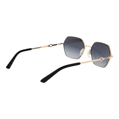 Love Moschino Women’s Sunglasses – Gold Square Frame with Grey Gradient Lenses, 56mm