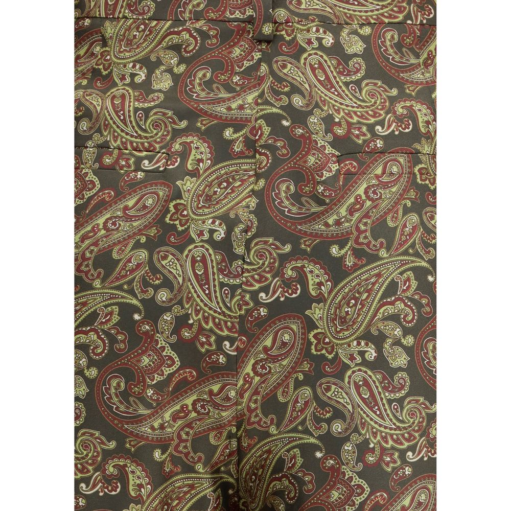 Saint Laurent Paisley Patterned Silk Pants