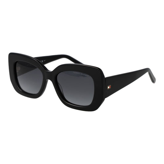 Tommy Hilfiger Women’s Sunglasses – Black Full-Rim Frame with Grey Gradient Lenses, 52mm