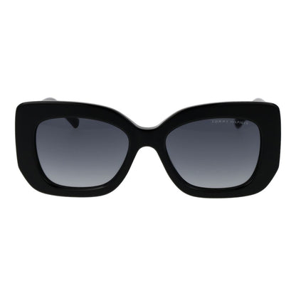 Tommy Hilfiger Women’s Sunglasses – Black Full-Rim Frame with Grey Gradient Lenses, 52mm