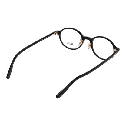 Ermenegildo Zegna Men’s Optical Glasses – Black Round Frame, 48mm