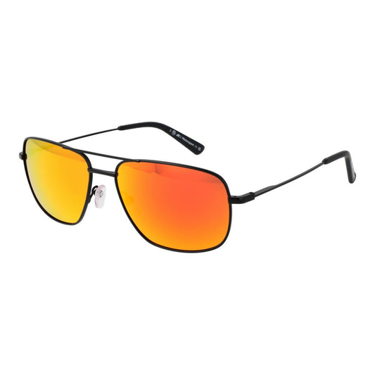 BMW Motorsport Men’s Sunglasses – Black Aviator Frame with Grey Mirrored Lenses, 59mm