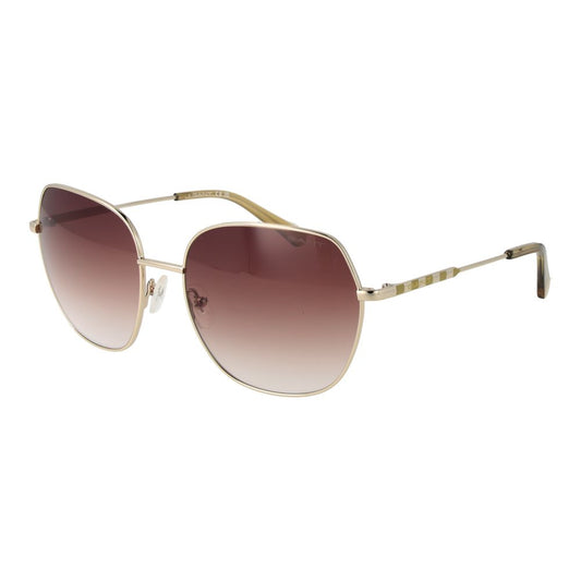 Gant Women’s Sunglasses – Gold Square Frame with Brown Gradient Lenses, 59mm
