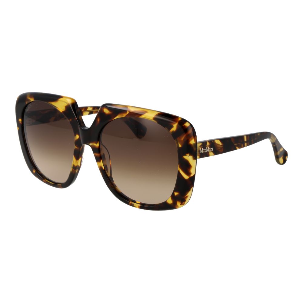 Max Mara Women’s Sunglasses – Brown Butterfly Frame with Gradient Lenses, 56mm