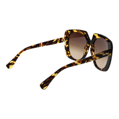 Max Mara Women’s Sunglasses – Brown Butterfly Frame with Gradient Lenses, 56mm