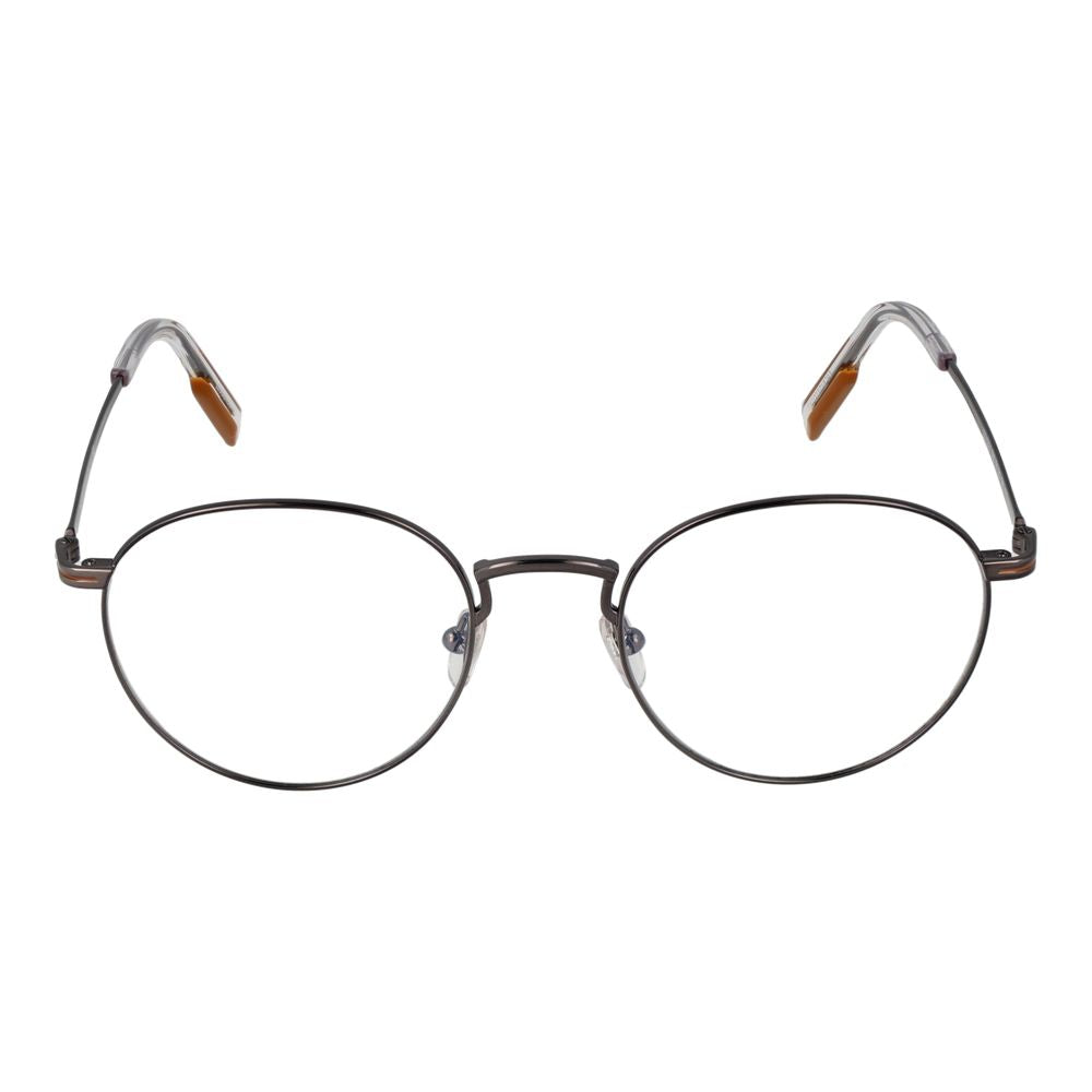 Ermenegildo Zegna Men’s Optical Glasses – Gray Gunmetal Frame, 51mm