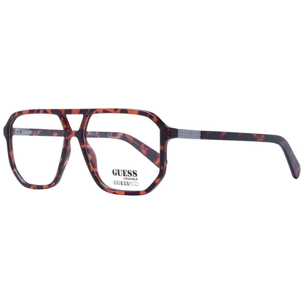 Guess Unisex Optical Frames – Brown Full-Rim, 57mm