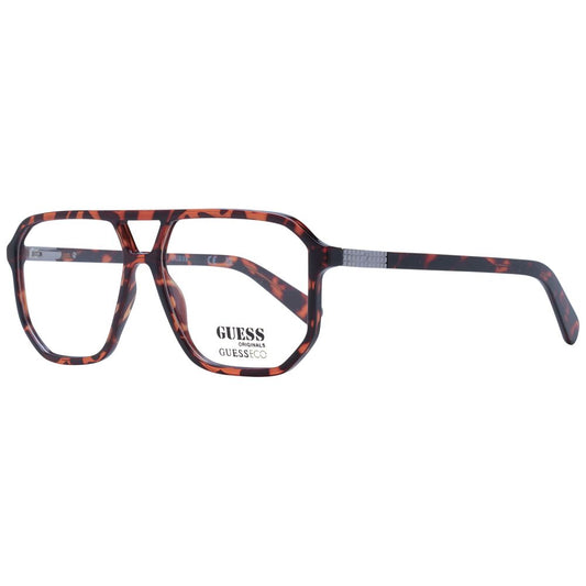 Guess Unisex Optical Frames – Brown Full-Rim, 57mm
