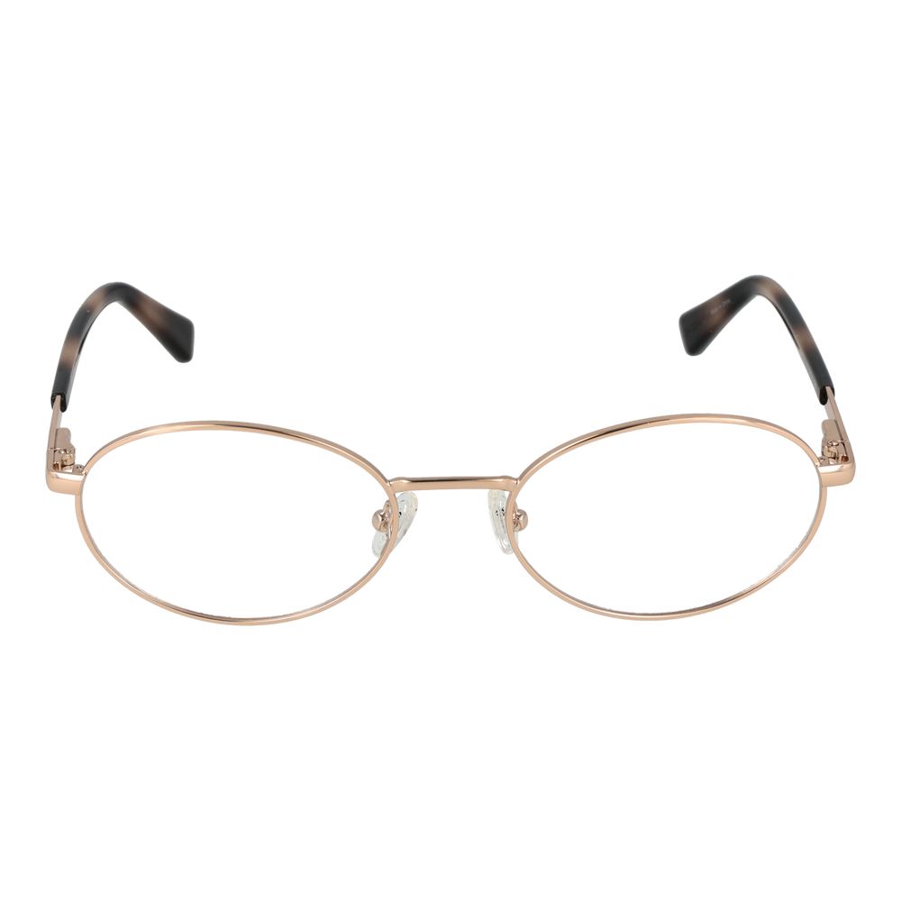 Guess Gold Unisex Optical Frames – Oval Full-Rim