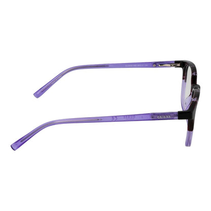 Guess Purple Unisex Optical Frames – Round Full-Rim, 49mm