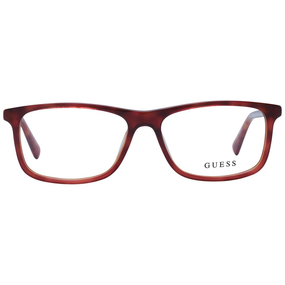 Guess Men's Optical Glasses – Brown Rectangle Frame, 55mm